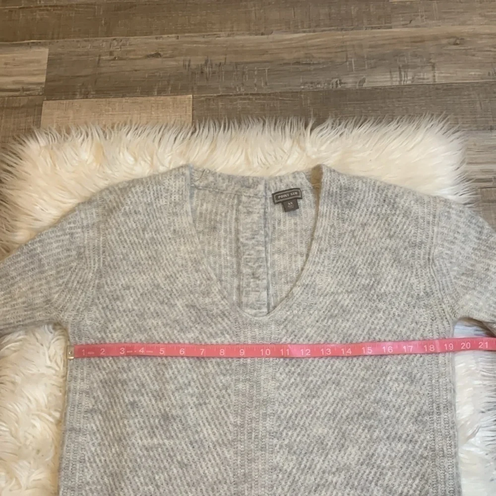J. Crew Point Sur button back marled tunic angora wool blend XS